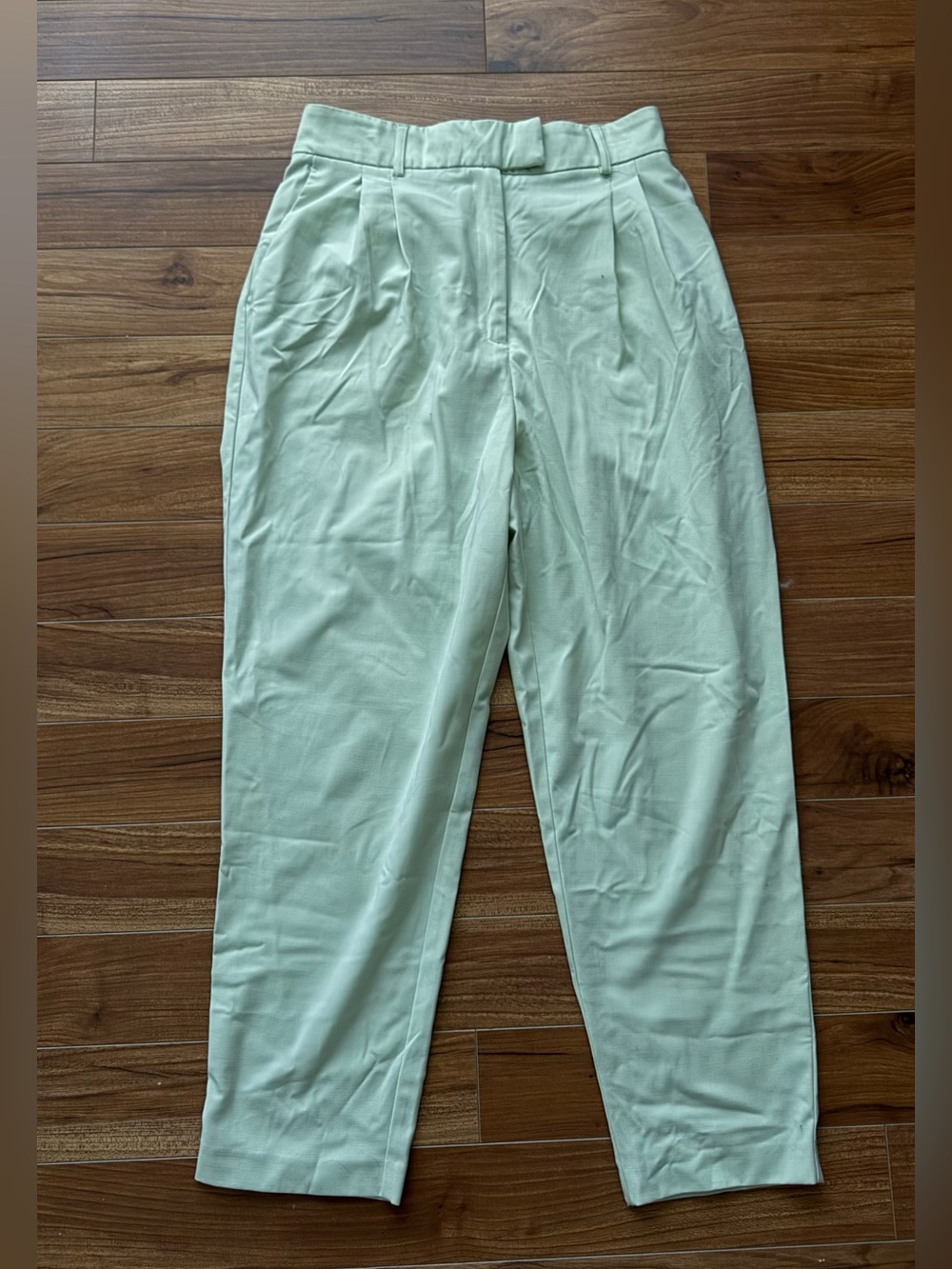 Dynamite Mint Green High-Waist Pleated Ankle Pants Size M